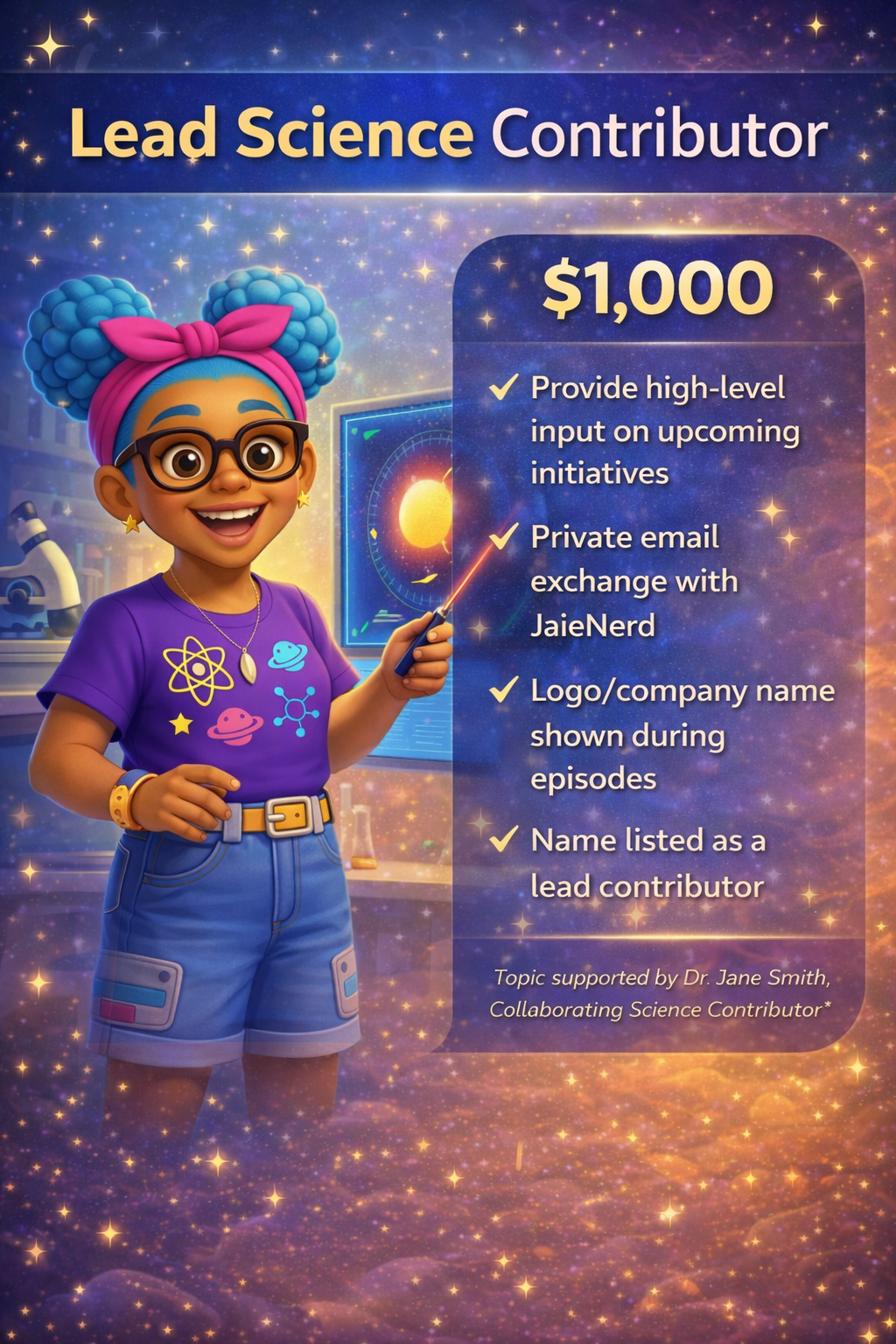 🌟 Lead Science Contributor – $1,000
